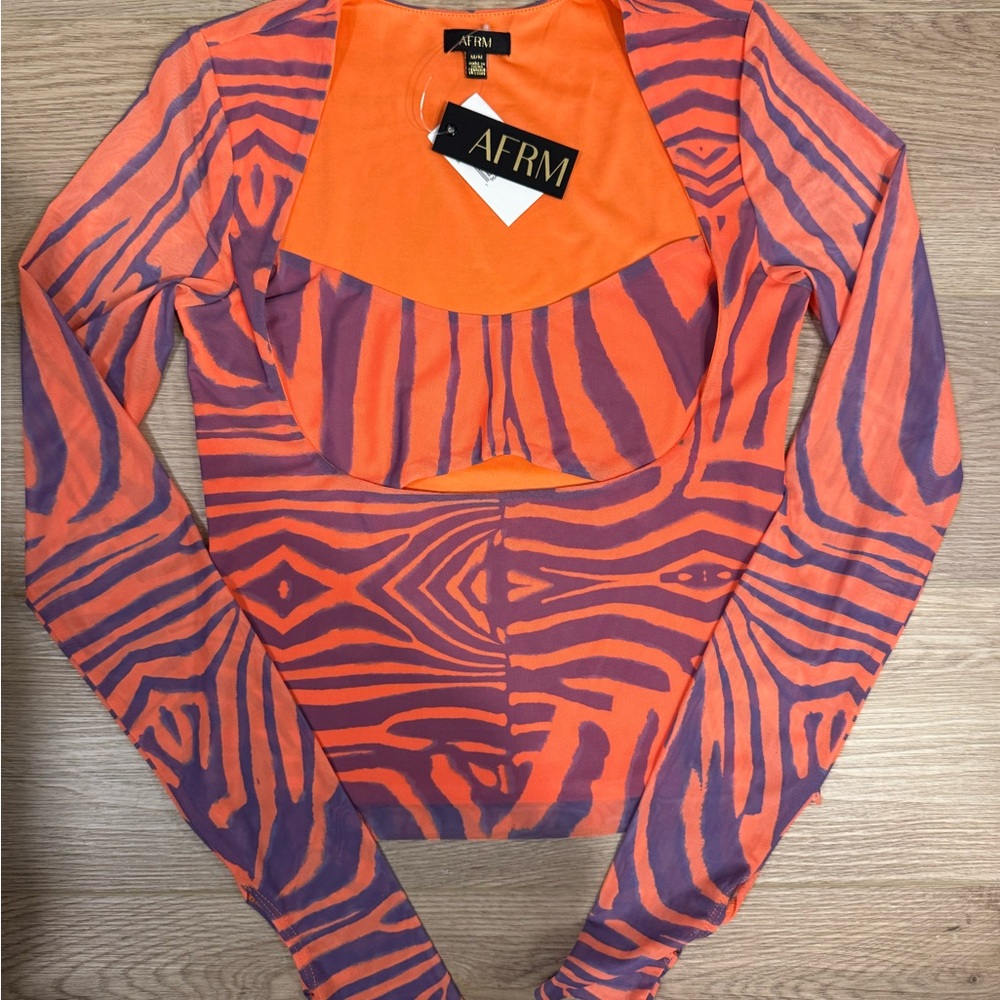 NWT AFRM Zebra Print Women's Top